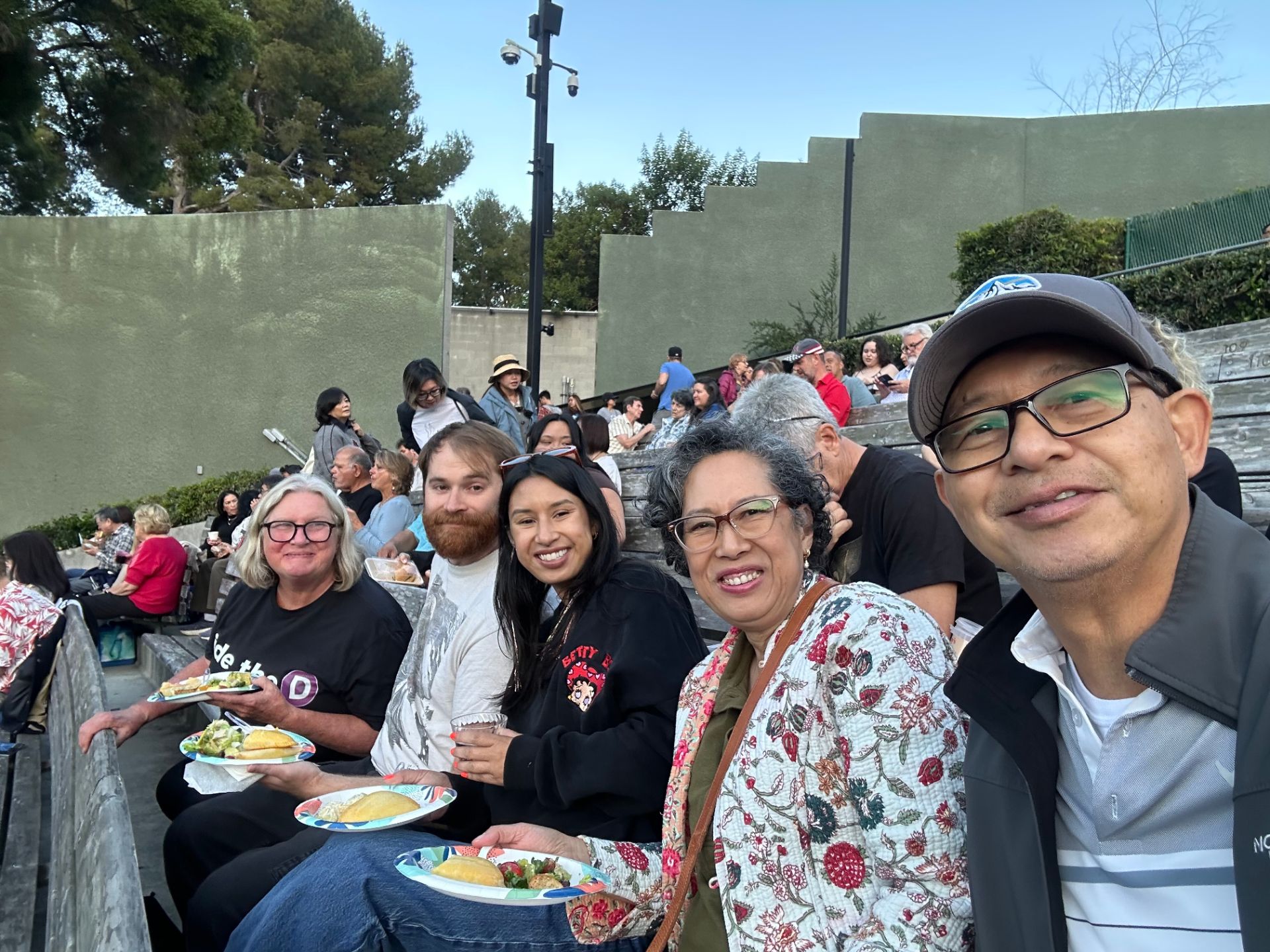 a group of people at the Hollywood Bowl